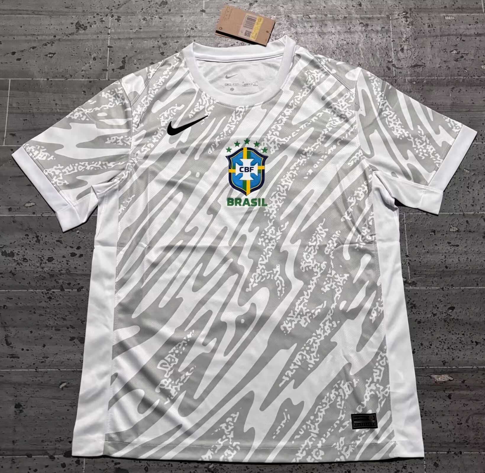 AAA Quality Brazil 2024 GK White/Grey Soccer Jersey